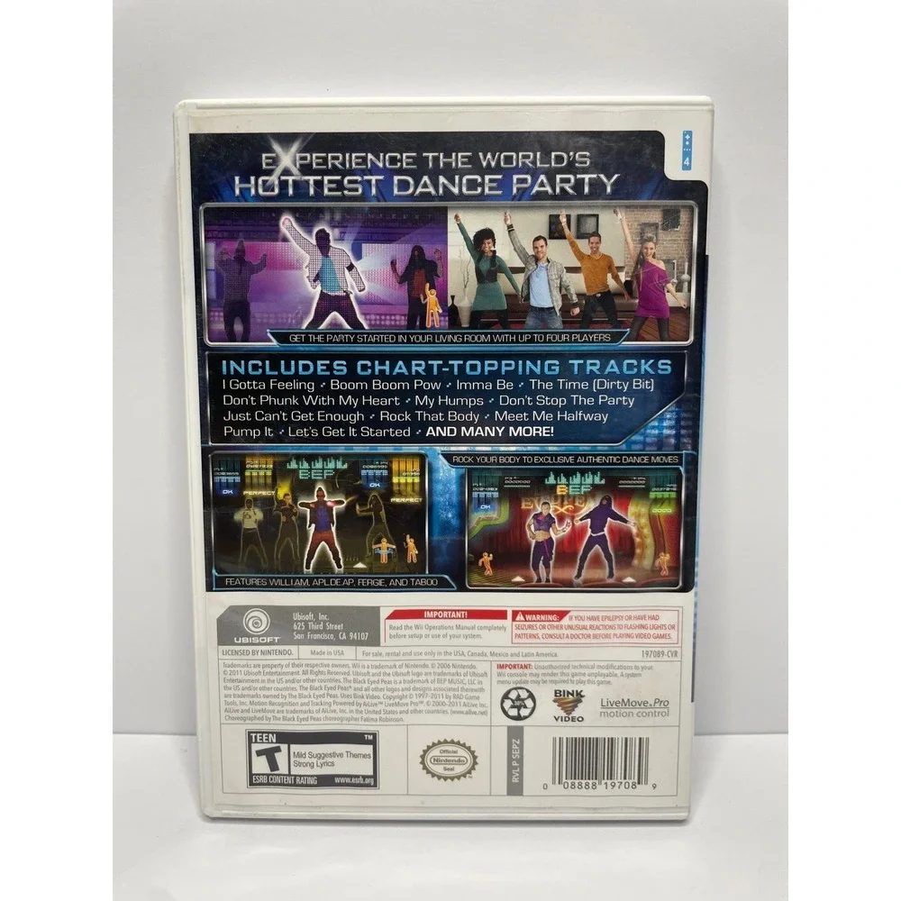 The Black Eyed Peas Experience Nintendo Wii Limited Edition Ubisoft Dance Game